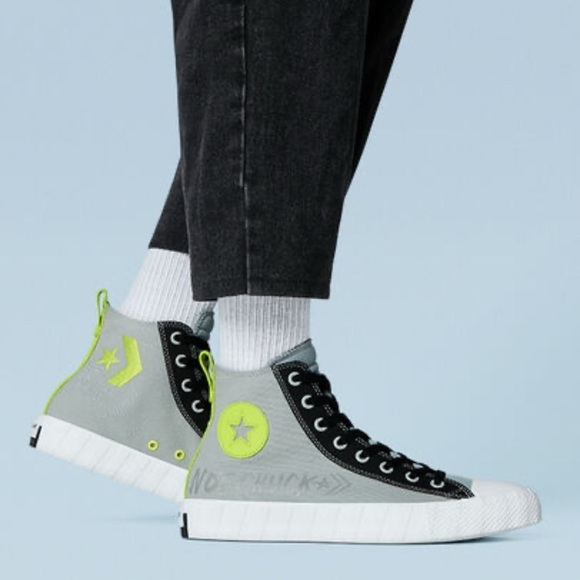 Converse Not Chuck UNT1TL3D High-Top Sneakers black gray and neon yellow size 11 - Picture 1 of 10